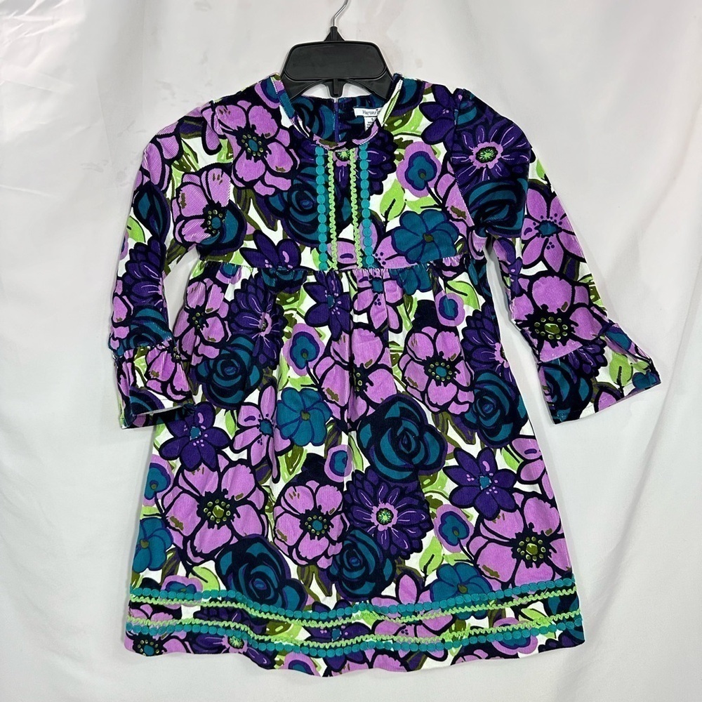 Hartstrings floral corduroy dress size 5